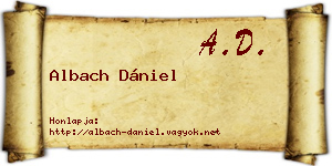Albach Dániel névjegykártya